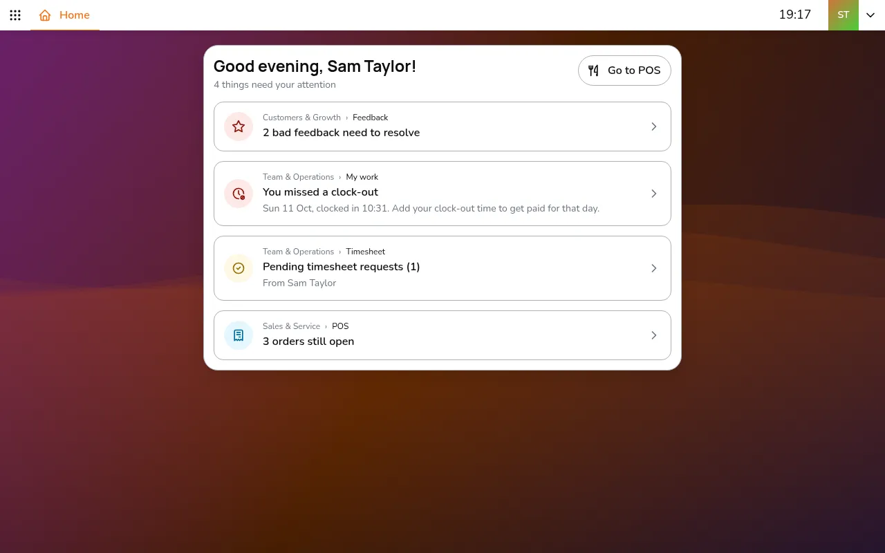 Go to All apps > Team & Operations > Daily logs