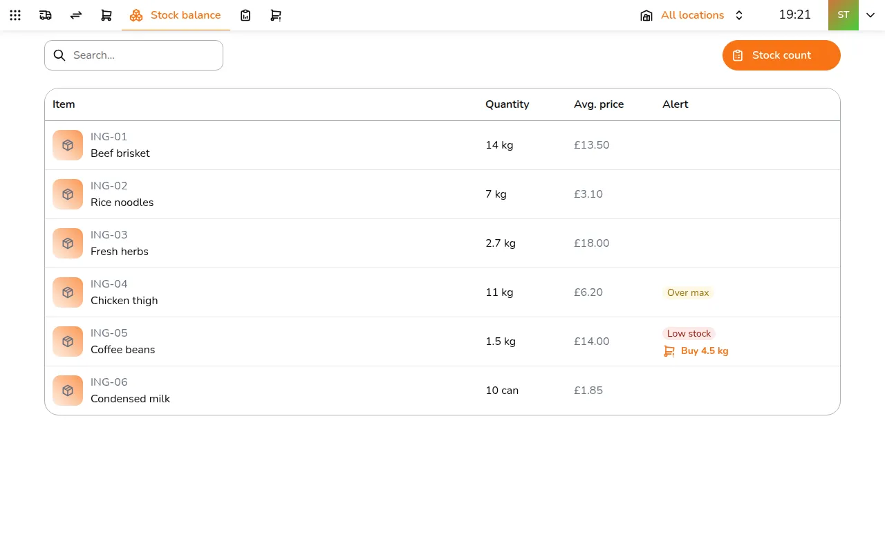 Go to All apps > Menu & Products > Items and add an item