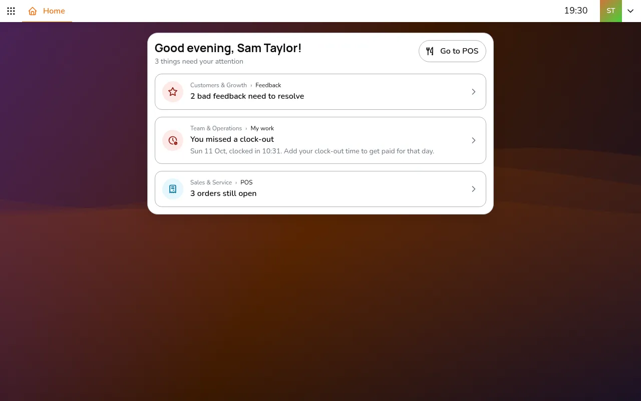 Go to All apps > Setup > Terminals